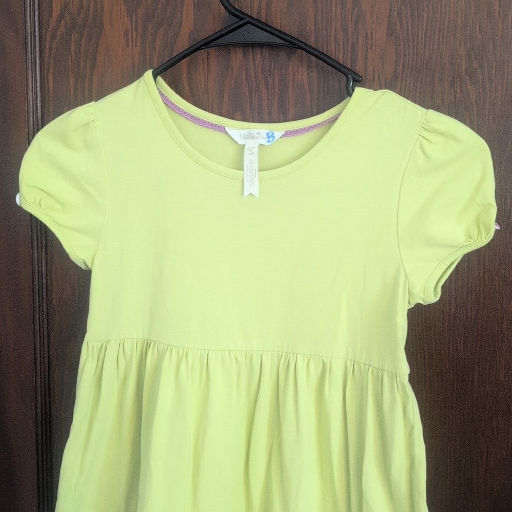 Matilda Jane Lime Green Short Sleeve Ruffle Tiered Dress Size 8 - Picture 5 of 7